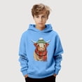thumbnail image 1 of Gyujnb Youth Hoodie Shaggy Cow Print Cool Warm Versatile Pullover for Daily Casual Outings (Toddler, Big Boys),13-14 Years, 1 of 7