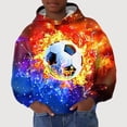 thumbnail image 1 of Gyujnb Youth Hoodie Sports Ball Print Cool Warm Versatile Pullover for Daily Sports Outings (Baby, Big Boys),3-4 Years, 1 of 3