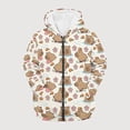 thumbnail image 1 of Gyujnb Youth Warm Zip up Hoodie with Mixed Capybara All Over Print for Fall Winter Daily Versatile Outerwear (Toddler to Big Boys),18-24 Months, 1 of 3