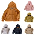 thumbnail image 1 of Gyujnb Zip up Hooded Outerwear Warm Versatile Long Sleeve Casual Coat (Toddler to Big Boys),18-24 Months, 1 of 4