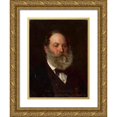 thumbnail image 1 of Gyula Benczúr 15x18 Gold Ornate Wood Frame and Double Matted Museum Art Print Titled - Portrait of the Artist's Father (1873), 1 of 4