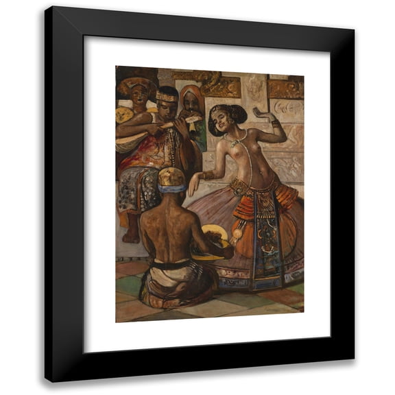 Gyula Tornai 18x24 Black Modern Framed Museum Art Print Titled - Balinese Dancer