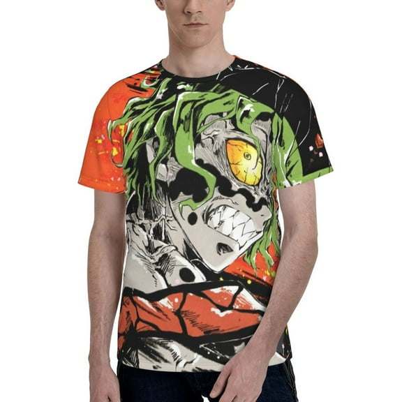 Gyutaro Men's T-Shirt Printed Graphic Crewneck Breathable Tees Shirt Streetwear Fashion Casual Unisex Short Sleeve Tops