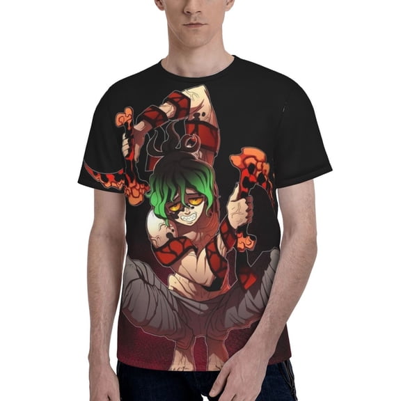 Gyutaro Men's T-Shirt Printed Graphic Crewneck Breathable Tees Shirt Streetwear Fashion Casual Unisex Short Sleeve Tops