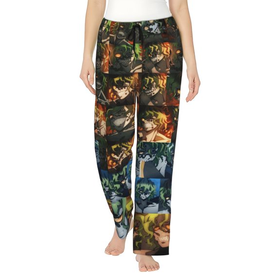 Gyutaro Women's Pajama Pants, Ultra-soft Comfortable Casual Lounge Pants, Graphic Printed Sleep Bottoms With Drawstring