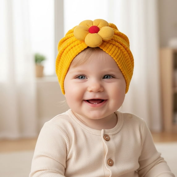 Gzbliryd Birthday Boy Hat Adjustable Beach Hats Sprints Running Hat for Girls Sun Hats Beach Cap (Yellow,0-36 Months)