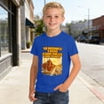 thumbnail image 1 of Gzbliryd Boys Easter Shirt Funny Letter Printed Shirts Funny Bunny Rabbit T Shirt for Little Girl Summer Casual Short Sleeve Cartoon Tee Tops (Blue,5-6 Years), 1 of 3