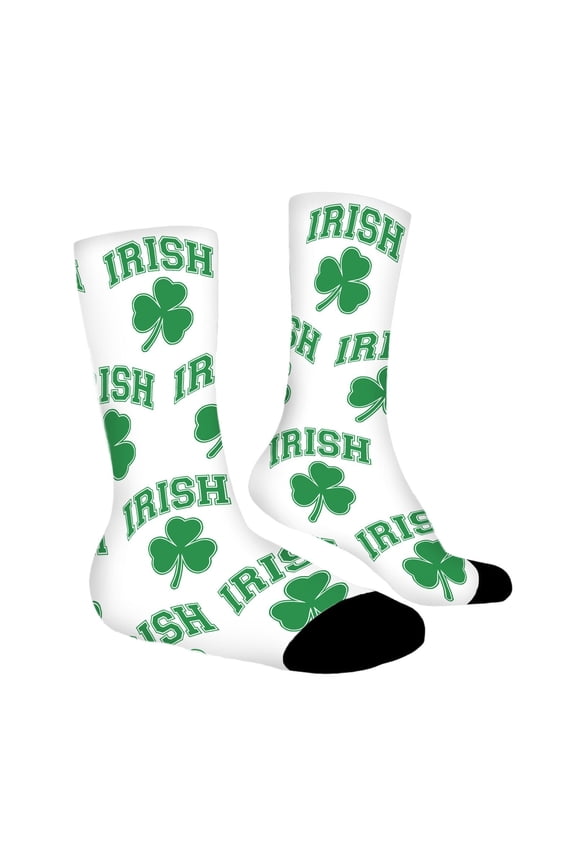 Boys Girls st patricks day Socks Socks 100% Cotton Crewneck Socks Summer Socks St. Patrick's Day Knit Stockings Crew Socks for 7-13 Years (White1,One Size)