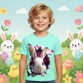 thumbnail image 1 of Gzbliryd Bunny Easter T-Shirt Eggs-Cavator Tees Rabbit Graphic Tees Easter T-Shirts Tops for Teen Boys Funny Lettering Graphic Tee Tops 2026 (Mint Green,1-2 Years), 1 of 3