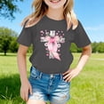 thumbnail image 1 of Gzbliryd Bunny Rabbit Egg Easter T-Shirt Happy Bunny Eggs Plaid Printed T-Shirt Girls Easter T Shirts for Boy Soft and Breathable Summer Dailywear Clothing (Grey,8-9 Years), 1 of 3