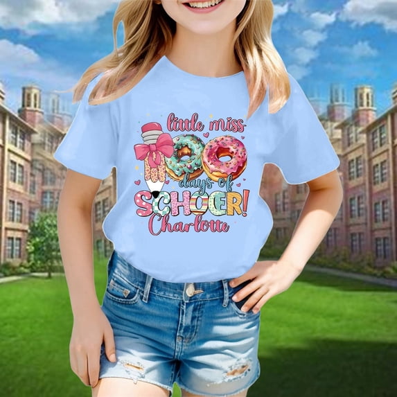 Gzbliryd Bunny Rabbit Egg Easter T-Shirt Short Sleeve Tees Cute Easter Casual Short Sleeve Gift Tops for Little Girls Boys Short Sleeve Tops (Light Blue,4-5 Years)