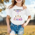 thumbnail image 1 of Gzbliryd Cute Easter Shirts Cotton Tees Graphic Print Easter Gift Shirts for Little Boy Tshirts Shirts for Girls Graphic (White,10-11 Years), 1 of 3