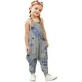 thumbnail image 1 of Gzbliryd Cute Summer Outfits Crew Neck Rompers Summer Romper for Boys Girls Summer Rompers for Girls 2026 (Grey,5-6 Years), 1 of 3