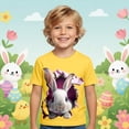 thumbnail image 1 of Gzbliryd Easter Bunny T Shirt Happy Bunny Eggs Plaid Printed T-Shirt Cute Rabbit Graphic T-Shirt for Little Girl Easter Rabbit Bunny Tops Clothes (Yellow,3-4 Years), 1 of 3