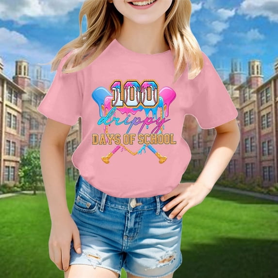 Gzbliryd Easter Cute Bunny Shirt Leopard Rabbit Tshirt Short Sleeve Tees Cute Cartoon Graphic Tees for Little Girls Boys Tshirts Shirts for Girls Graphic (Pink,12-13 Years)