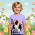 thumbnail image 1 of Gzbliryd Easter Day Shirts Bunny Rabbit Graphic T-Shirt Short Sleeve Cotton Tee Tops for Little Girl Easter Holiday Tops Short Sleeve Tees (Purple,3-4 Years), 1 of 3