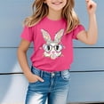 thumbnail image 1 of Gzbliryd Easter Day Shirts Happy Bunny Eggs Plaid Printed T-Shirt Short Sleeve Cotton Tee Tops for Teens Easter Rabbit Bunny Tops Clothes (Hot Pink,12-13 Years), 1 of 3