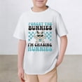thumbnail image 1 of Gzbliryd Easter Day Shirts Short Sleeves Rabbit T-Shirts Cute Rabbit Graphic T-Shirt for Boy Summer Clothes for Girls (White,10-11 Years), 1 of 3