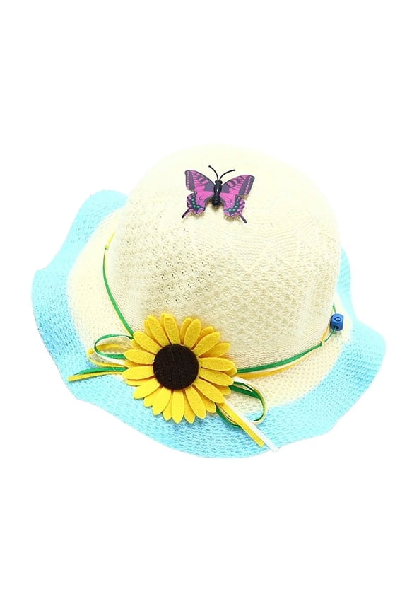 Floppy Bucket Hat Cute Hats Summer Upf 50+ Summer Hat for Toddler Boys Baseball Cap Hat (Blue,One Size)