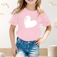 thumbnail image 1 of Gzbliryd Girls Graphic T Shirts Short Sleeve Summer Blouse Cute Casual Tops for Girls Summer Clothes for Teens (Pink,2-3 Years), 1 of 3