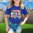 thumbnail image 1 of Gzbliryd Happy Easter T Shirt Funny Letter Printed Shirts Funny Bunny Rabbit T Shirt for Boy Easter Holiday Tops Short Sleeve Tees (Blue,12-13 Years), 1 of 3