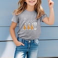 thumbnail image 1 of Gzbliryd Happy Easter T Shirt Rabbit Graphic Tees Easter Gift Shirts for Teen Girls Summer Casual Short Sleeve Cartoon Tee Tops (Grey,7-8 Years), 1 of 4