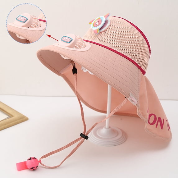 Gzbliryd Summer Outdoor Cap Adjustable Sun Hat Sun Hat for Toddler Boys Sun Hats Beach Cap (Pink,3-10 Years)