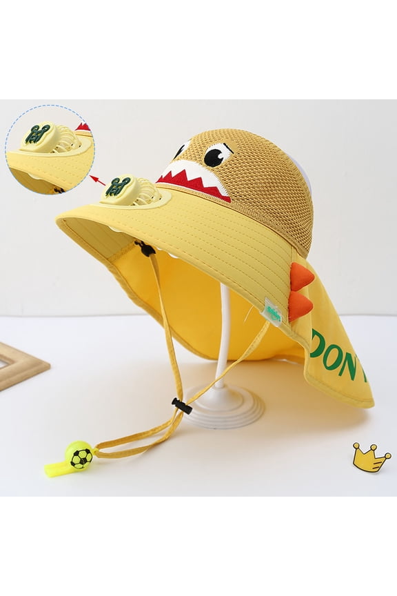 Toddler Summer Hat Funny Hats Adjustable Beach Hats Summer Beach Hat for Girls Baseball Cap Hat (Yellow,3-10 Years)
