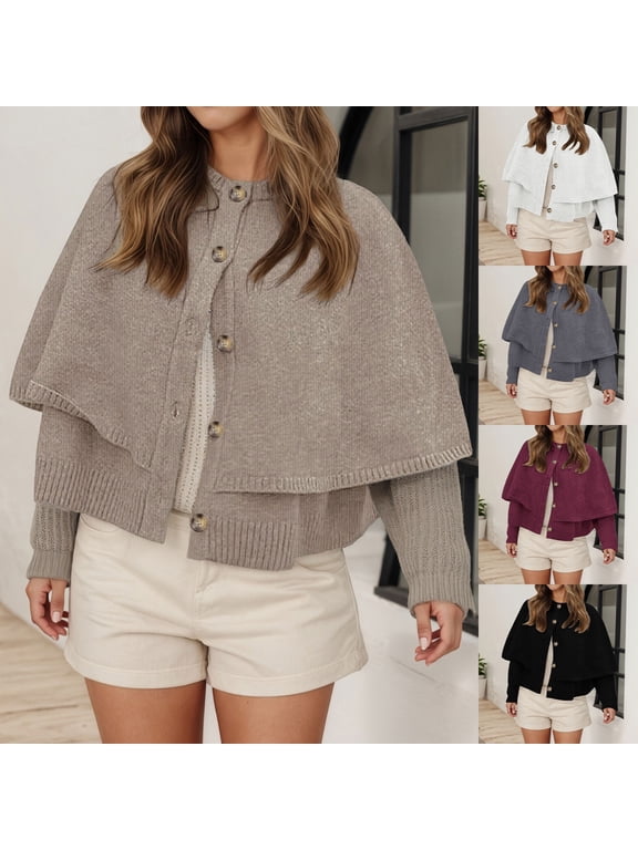 Wearable Blankets for Women Fleece Shawl Wrap Soft Comfy Poncho Throw with Button Business Travel Cape Covers (Wine,Size M)