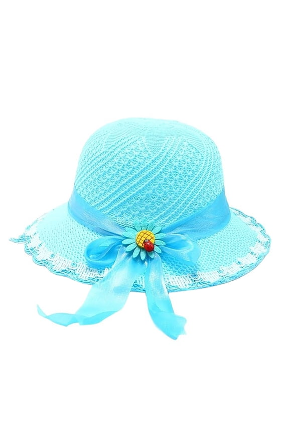 Wide-Brim Sun-Hat Boys Hats Adjustable Beach Hats Summer Beach Hat for Toddler Boys Sun Hats Beach Cap (Blue,One Size)