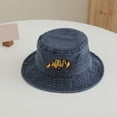 thumbnail image 1 of Gzbliryd Wide-Brim Sun-Hat Boys Hats Adjustable Beach Hats Sun Hat for Boys Girls for Swim Beach (Navy,2-8 Years), 1 of 3