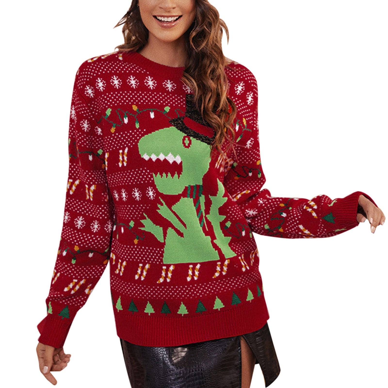 Plus size clearance dinosaur sweater