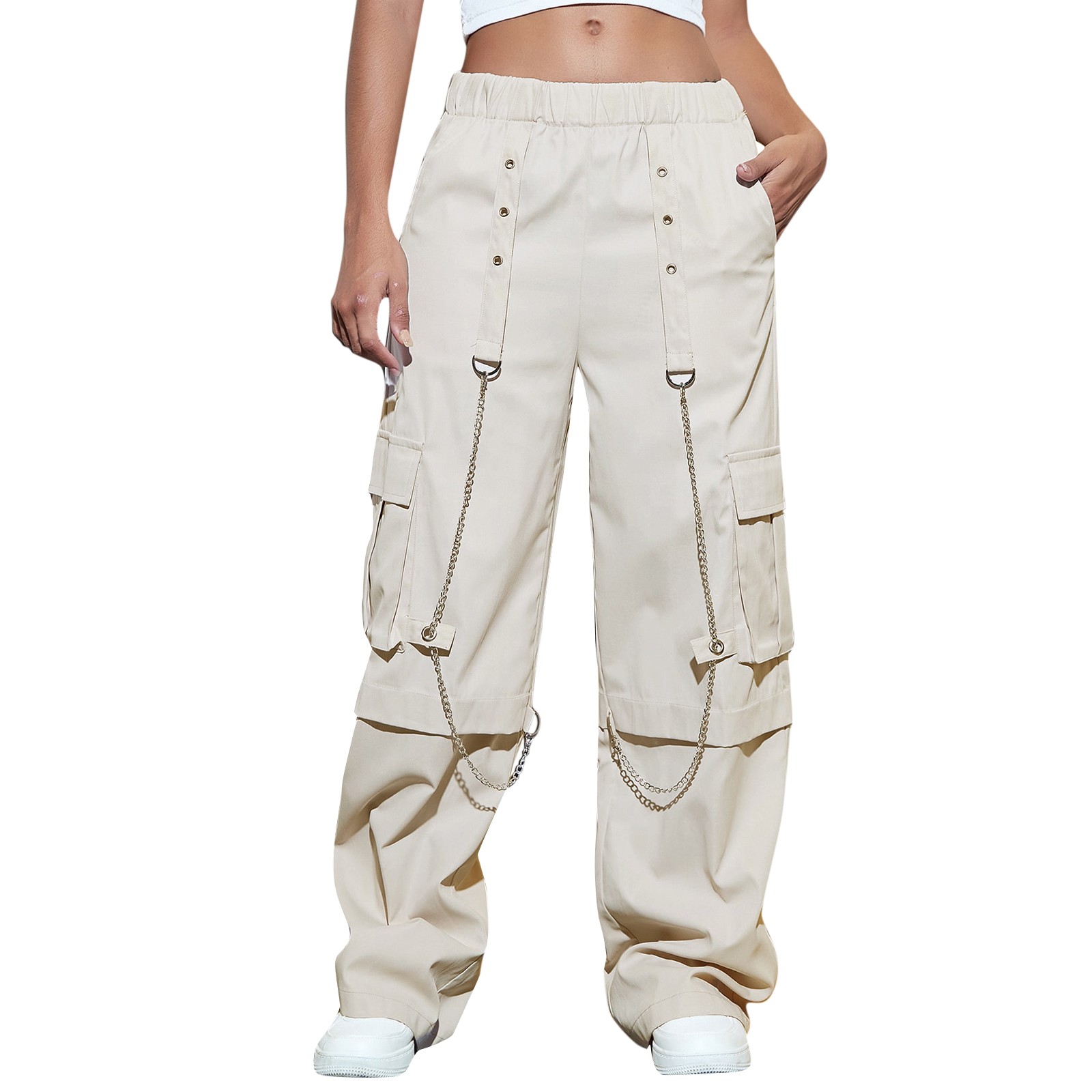 Gzea Womans Pants 2024 Cargo Pants Woman Relaxed Fit Baggy Clothes ...