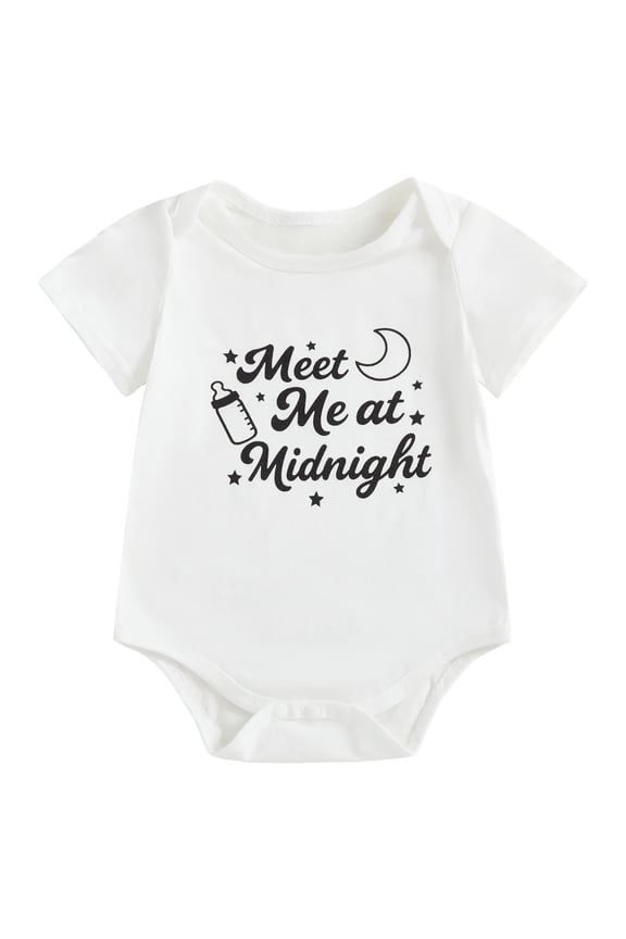 Baby Boy Romper Long Sleeve Crew Neck Milk Bottle Print Bodysuit Newborn Fall Playsuit