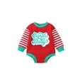 thumbnail image 1 of Gzhioc Baby Girl Boys Romper, Long Sleeve Round Neck Christmas Striped Print Loose Short Romper,3-24 Months, 1 of 9