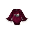 thumbnail image 1 of Gzhioc Baby Girl Christmas Velvet Romper, Long Bell Sleeve Round Neck Letter Bell/Hat Print Bodysuit,3-24 Months, 1 of 9