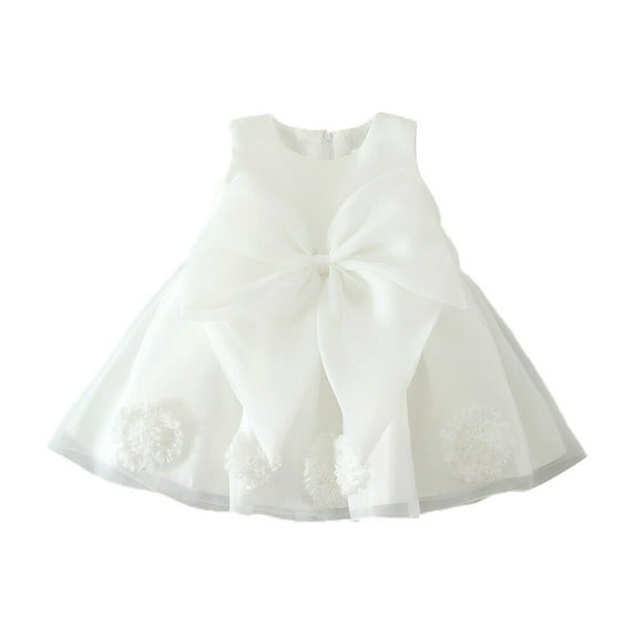 Gzhioc Baby Infant Girl Princess Dress Bow Flower Party Pageant Birthday Dresses