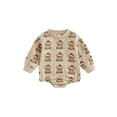 thumbnail image 1 of Gzhioc Christmas Newborn Baby Girls Jumpsuits Casual Cow's Head Print Long Sleeves Romper for Infant Toddler,0-18 Months, 1 of 8