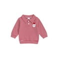 thumbnail image 1 of Gzhioc Kids Baby Boys Girls Christmas Fall Sweatshirt 6 12 18 24 Months 2T 3T 4T 5T Stripes Embroidery Santa Claus Hoodie Pullover, 1 of 9