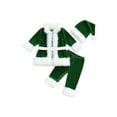 thumbnail image 1 of Gzhioc Kids Baby Boys Girls Christmas Outfit 1T 2T 3T 4T 5T 6T Long Sleeve Belted Jacket Pants Hat Clothing Set, 1 of 8