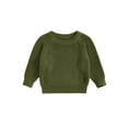 thumbnail image 1 of Gzhioc Kids Baby Girl Fall Winter Sweater 0 3 6 9 12 18 24 Months 2T 3T 4T 5T Stylish Solid Crew Neck Long Sleeve Knitted Tops, 1 of 9