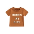 thumbnail image 1 of Gzhioc Toddler Kids Girls Fashion T-Shirts ,Letter Print Round Neck Short Sleeve Tops Summer Casual Wild Shirts, 1 of 9