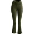 thumbnail image 1 of Gzhioc Women's Casual Bootleg Yoga Pants V Crossover High Waisted Flare Workout Pants Leggings, 1 of 9