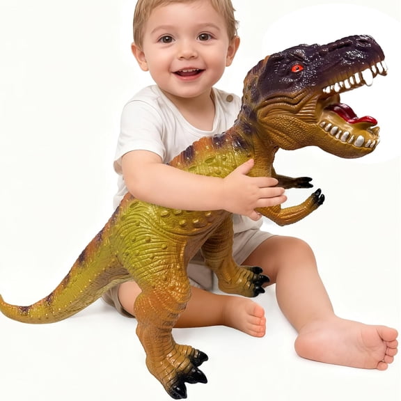 Gzsbaby Big Dinosaur Toys for Toddlers-28 inches Tyrannosaurus Rex Dinosaur Figures, Jumbo Realistic Dinosaur Toys for Boys Girls Gift, Kids Ages 1 2 3 4 5 6 7 8 9 (Grey)