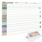 Gzwccvsn 2024 Calendar 12 Month Planner Wall Large 29.2"x21.4", Large Wall Calendar 2024 Large Wall Planner Annual Planner 2024 Planner International Calendar 2024 Wall Calendar at a Glance