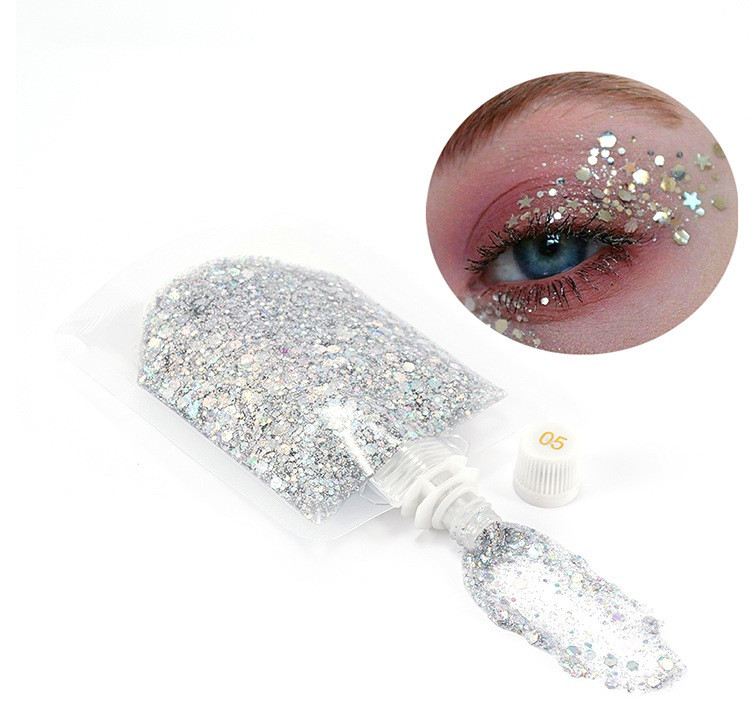 Gzwccvsn Body Glitter Gel, Easy To Apply&40ml Mermaid Sequins Chunky