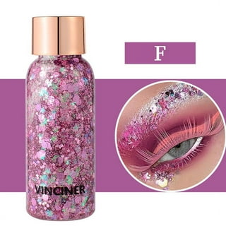 Beuking Mermaid Sequins Face Body Glitter Gel, Holographic Chunky Glitter Gel for Body, Hair, Face, Nail, Eyeshadow, Long Lasting Liquid Glitter Cream