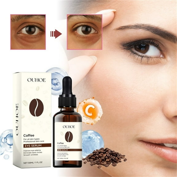 Gzwccvsn Caffeine Hyaluronic Under Eye Serum Under Eye Cream For Reduce Dark Circles Under Eye Puffiness Aging Wrinkles Eye Bags And Fine Lines Dark 30ML, Moisturizers Skincare Products