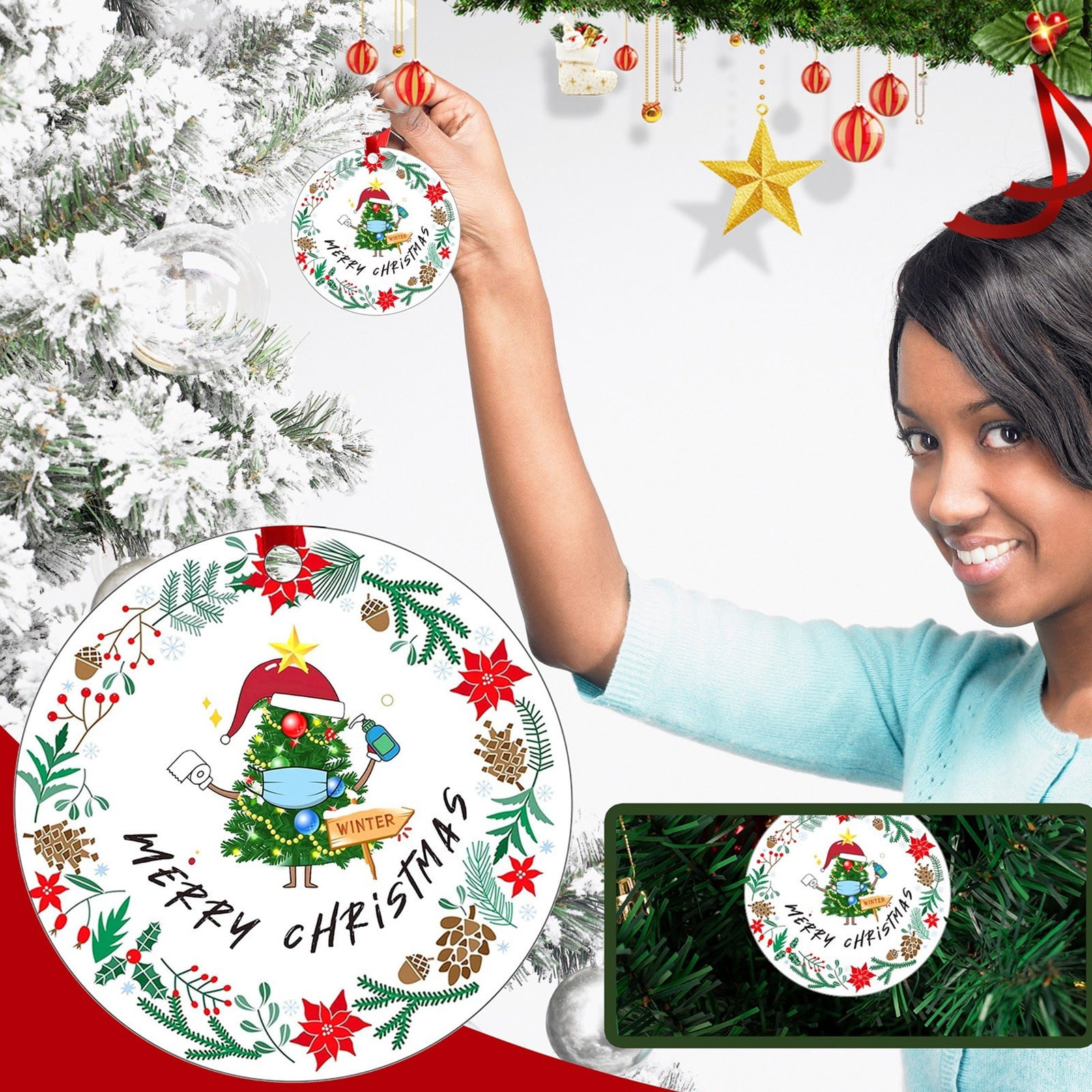 Gzwccvsn Christmas Decorations Indoor Clearance Christmas Ornaments