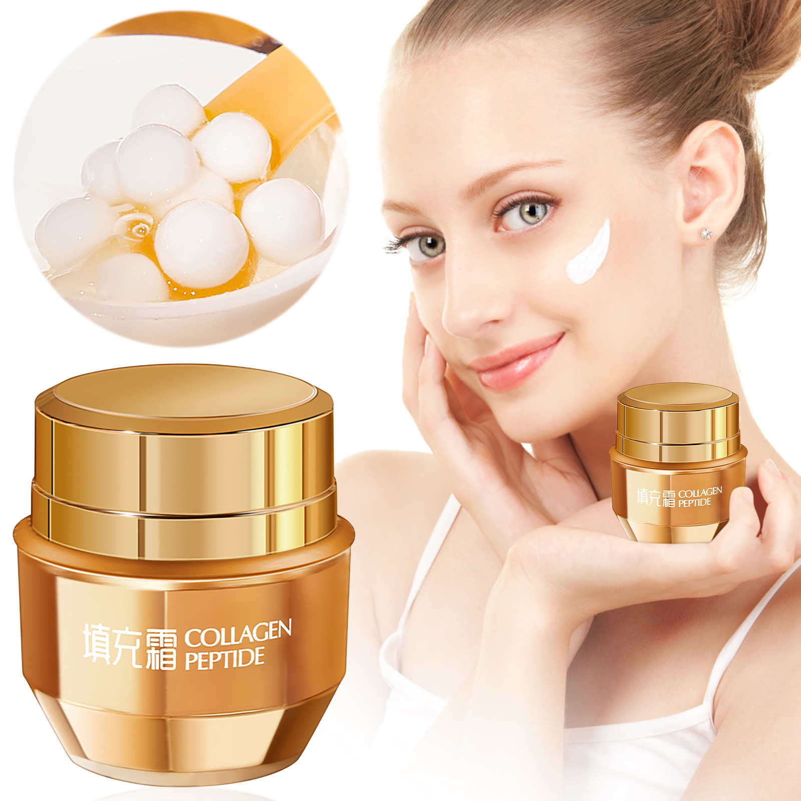 Gzwccvsn Collagen Polypeptide Wrinkle Firming Filling Cream Face Cream 50ml PearlRitual Collagen